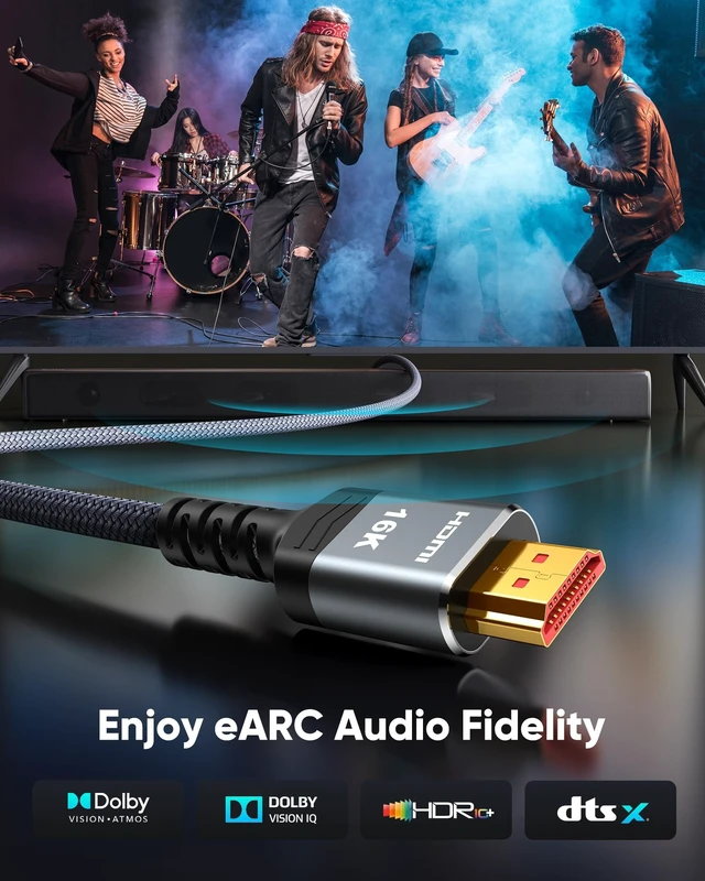 Alt view image 3 of 5 - Highwings 75 FT 16K 10K 8K Fiber Optic HDMI Cable with 8K@120Hz 144Hz
