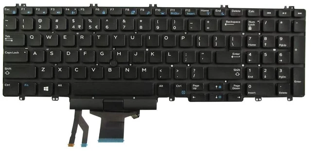 Main image of Abakoo New Keyboard Compatible with DELL Precision 7530 7730 E7530 M7530 7540 7740 0DK60 266YW 0266YW 06P79 with Backlit Pointer US