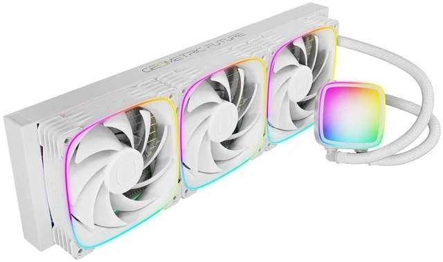 Main image of Geometric Future Eskimo Plus 36-360mm AIO CPU Liquid Cooler - 30mm-Thick Squama 3003 PWM ARGB Fans x 3-1.5 L/min High-Flow Pump - Intel LGA 1851/1700, AMD AM5/AM4 - White, GEO-EPS-36W