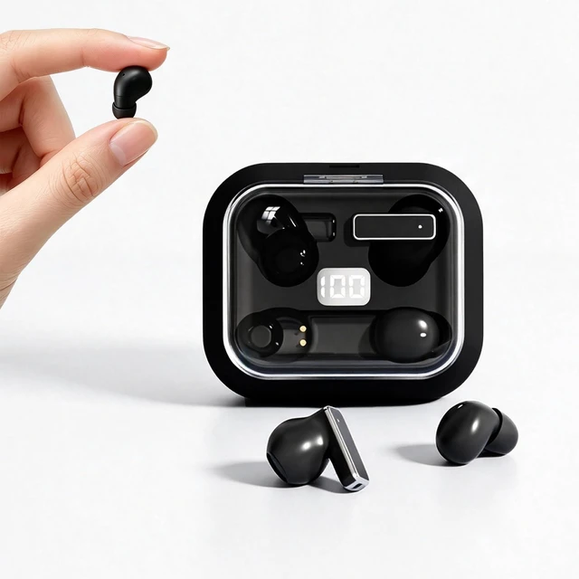 Main image of Xmenha 2 Pairs Mini Small Invisible Earbuds Wireless Bluetooth Sleep Invisible Ear Buds Smallest Headphones Low Profile Tiny Micro Small Hidden Discreet Earbuds for Work Sleeping
