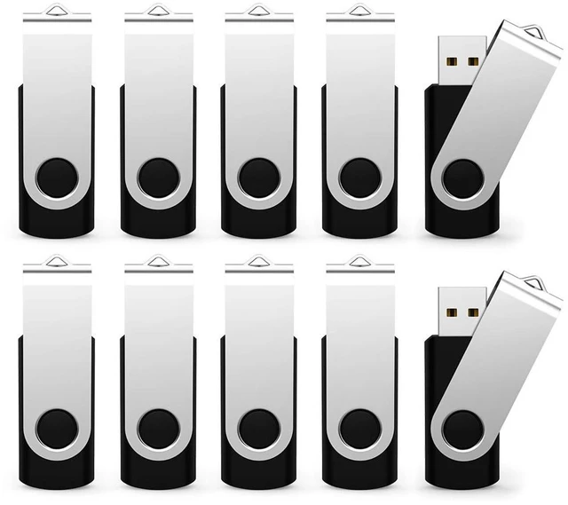Main image of Maspen 10 Pack 16GB USB Flash Drives Bulk Pack USB 2.0 Thumb Drives Small Capacity Memory Stick Jump Drive Pen Drives (16 GB, 10pcs, Black)