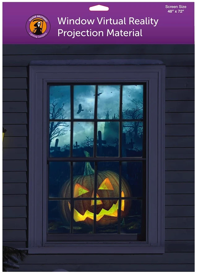 Main image of (48" x 72" White) Holographic Rear Projection Screen with Mounting Hardware for Projecting Halloween Videos