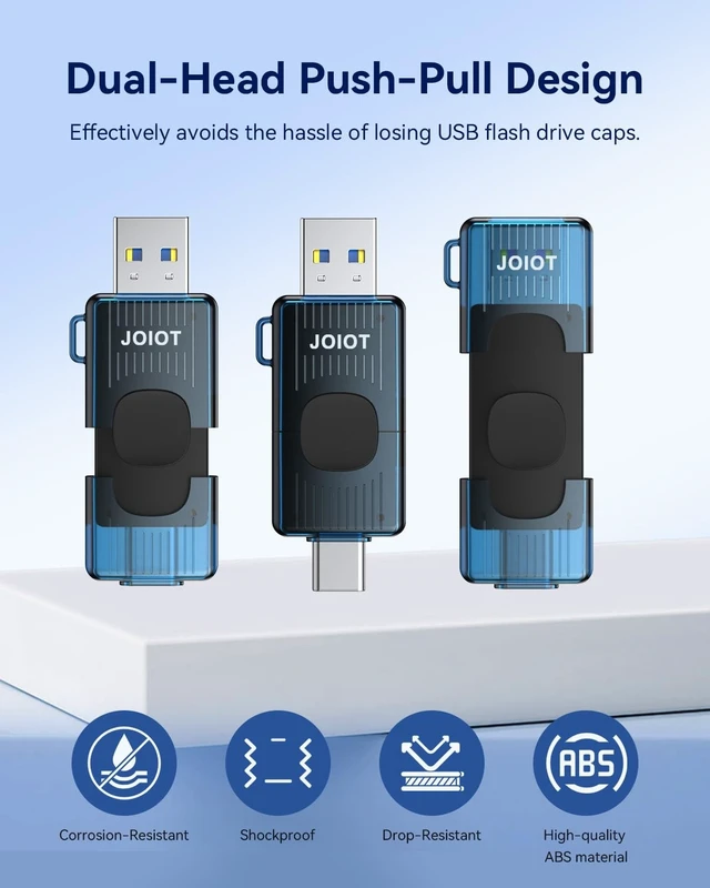 Alt view image 3 of 5 - JOIOT 32GB USB C Flash Drive USB 3.2 Gen 1 up to 100MB/s, 2-Pack
