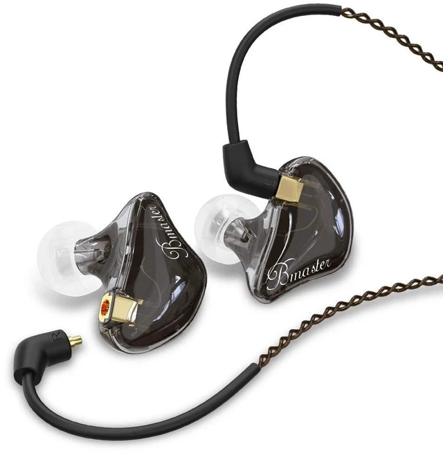 Main image of BASN Bmaster Triple Driver in Ear Headphones, Wired IEMs MMCX Cable, Black