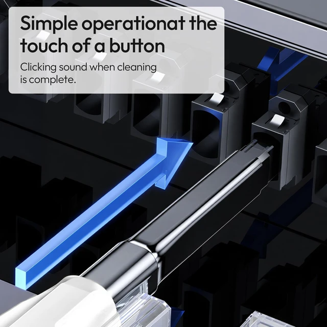 Alt view image 5 of 5 - 3PC Fiber Optic Cleaning Pen for 8/12/24 Core MPO/MTP Connector (White)