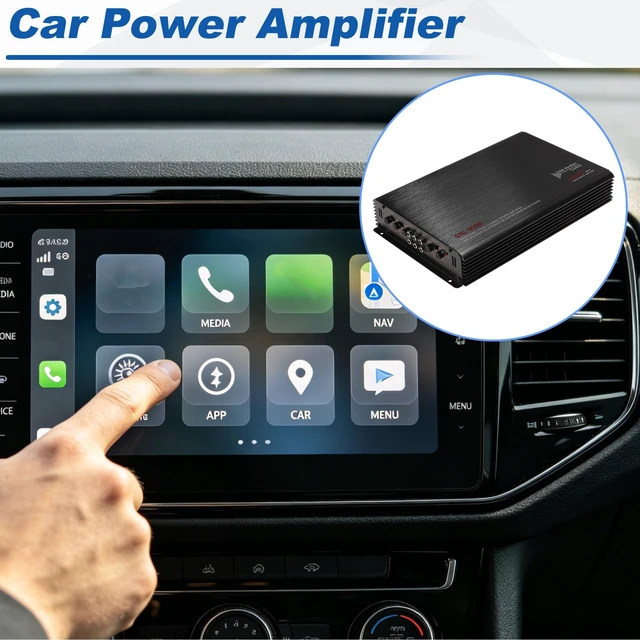 Alt view image 2 of 5 - RATCHROLL 6800 W 10-16' V Car Power Amplifier Class A/B Full-Range Amplifier Car Audio Stereo Amplifier Stereo Power Amp for Subwoofer and Door Speakers