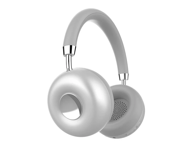 Alt view image 2 of 5 - RCA WAVE-50 Wireless Over-Ear Headphones with Built-in Mic, Voice Assistant & 90 Rotating Ear Cups, White