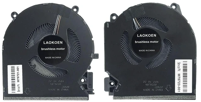 Main image of New Cooling Fans for HP Victus Gaming laotop 16-d 16-e TPN-Q263 TPN-Q264 RTX3050 RTX3050Ti GTX1650/Ti DC 5V 10H Fan P/N:M75723-001 M75721-001 M75720-001 M75722-001,Not for RTX3060 Laptop
