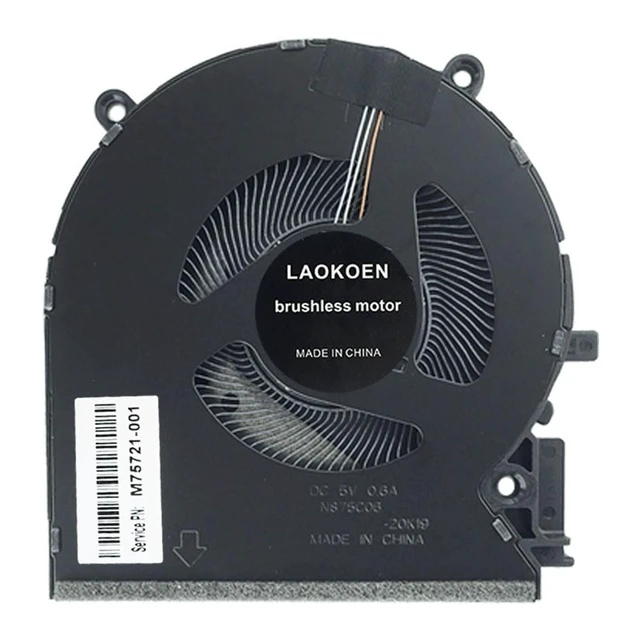 Alt view image 4 of 5 - New Cooling Fans for HP Victus Gaming laotop 16-d 16-e TPN-Q263 TPN-Q264 RTX3050 RTX3050Ti GTX1650/Ti DC 5V 10H Fan P/N:M75723-001 M75721-001 M75720-001 M75722-001,Not for RTX3060 Laptop