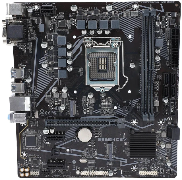 Alt view image 3 of 5 - LAISANIM Micro ATX Motherboard LGA1200 for 11th/10th Gen Core I9/i7/i5, B560 Chipset, PCIe 4.0 X16, Dual M.2 Slots, 6 Ports, DDR4 3200MHz, USB 3.2 Gen1