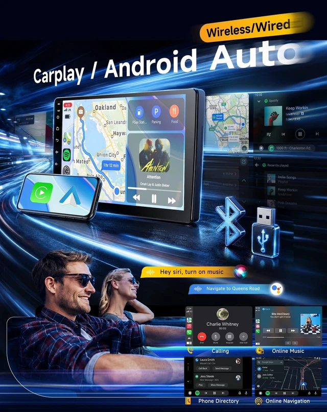 Alt view image 3 of 5 - Driauto Car Stereo for Honda Civic 2000 2001 2002 2003 2004 2005 Carplay