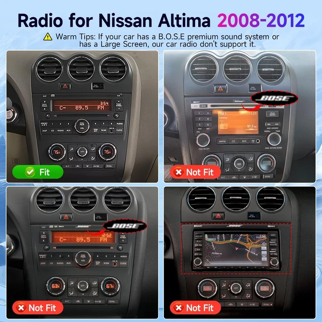 Alt view image 3 of 5 - Leadfan Double Din Linux Car Stereo for Nissan Altima (Auto AC) 2008-2012