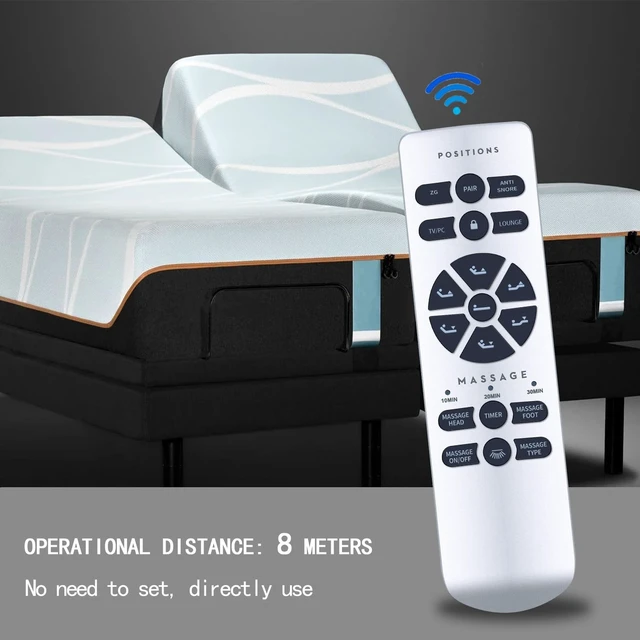 Alt view image 4 of 5 - RYQIF RF.50.19.24 Replacement Remote Control fits MAXXPRIME K8 /OTDMEL Structures Calma Adjustable Bed Base