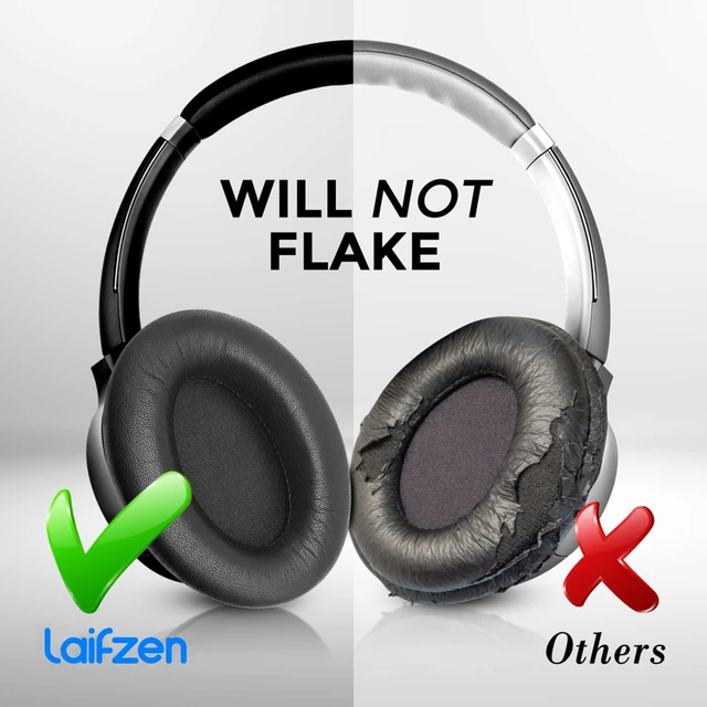 Alt view image 4 of 5 - Lambskin XM4 Earpads for Sony WH-1000XM4 Headphones Replacement 1000 XM 4 Real Sheepskin Leather Ear Pads Cushions Earmuffs Cups Covers (Midnight Blue)