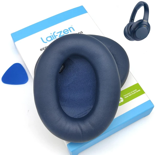 Main image of Lambskin XM4 Earpads for Sony WH-1000XM4 Headphones Replacement 1000 XM 4 Real Sheepskin Leather Ear Pads Cushions Earmuffs Cups Covers (Midnight Blue)