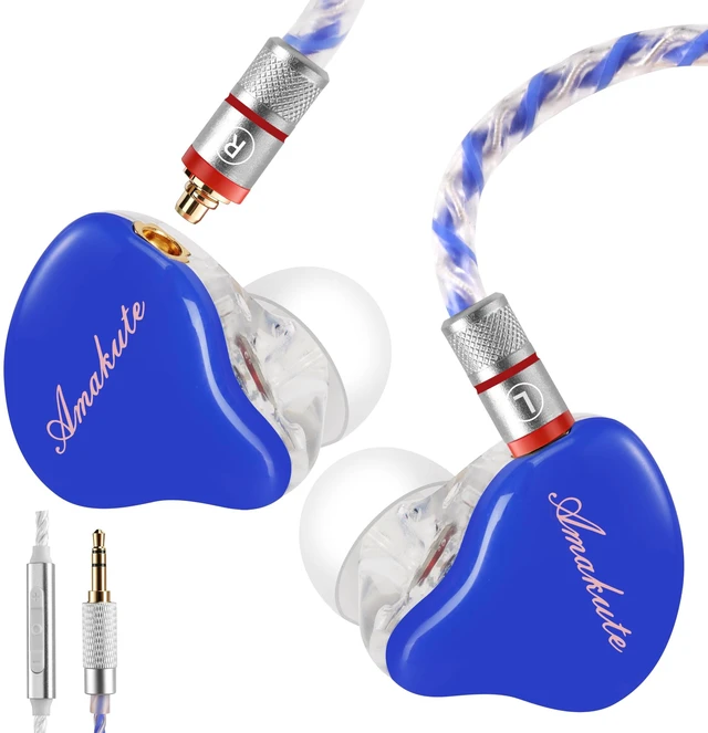 Main image of DEMAKE in-Ear Monitor with Detachable Silver-Plated,with mic