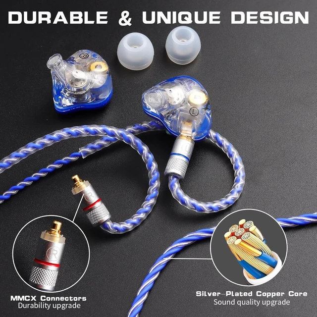 Alt view image 4 of 5 - DEMAKE in-Ear Monitor with Detachable Silver-Plated,with mic