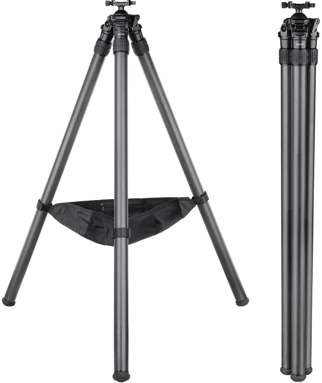 Main image of VICELK Carbon Fiber Hunting Tripod, 71" Inverted Shooting Tripod with 52mm Lever Ball Head, 66lbs Load Capacity, 2-Section Thick Bottom Leg Tube, for Hunting Shooting Camera Telescope-MK402R