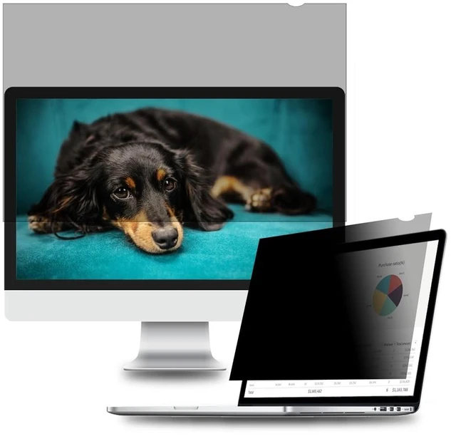Main image of WELINC 22 Inch - 16:10 Aspect Ratio - Computer Privacy Screen Filter for Widescreen Monitor - Anti-Glare - Anti-Scratch Protector Film - Protects Your Eyes from Harmful Glare and Blue Light