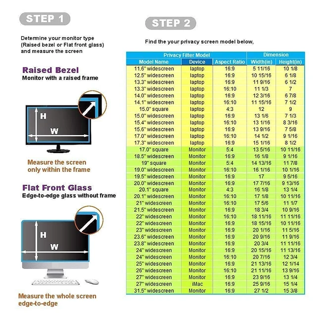 Alt view image 3 of 5 - WELINC 22 Inch - 16:10 Aspect Ratio - Computer Privacy Screen Filter for Widescreen Monitor - Anti-Glare - Anti-Scratch Protector Film - Protects Your Eyes from Harmful Glare and Blue Light
