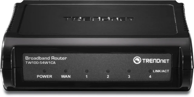 Alt view image 2 of 4 - TRENDnet 4-Port Broadband Router, 4 x 10-100 Mbps Half-Full Duplex Switch Ports, Instant Recognizing, Remote Management, MAC Address Control to Allow Or Deny Access, Black, TW100-S4W1CA