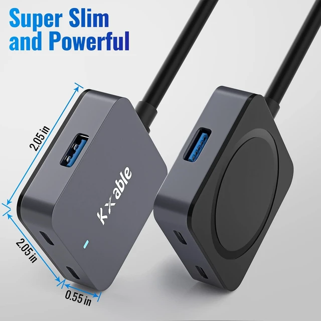 Alt view image 4 of 5 - Upgrade USB Extension Cable 15FT with 4-Port (2 A + 2 C), Long USB 3.0 Type-A Extender Cord, Y Splitter Hub, Type-A Male to A-Female + C-Female Extender Cord
