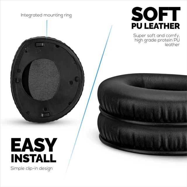 Alt view image 4 of 5 - Brainwavz Replacement Earpads for Sennheiser RS160, RS170, RS180, HDR160, HDR170 & HDR180 Headphones, Soft PU Leather Cushions, Extra Comfort Ear Pads
