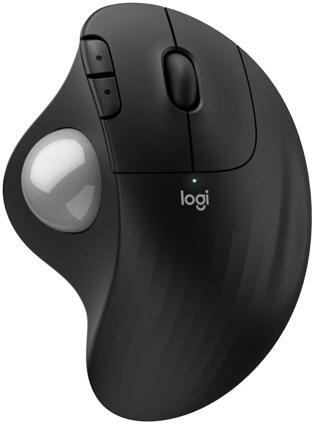 Main image of Logitech Ergo M575S Wireless Bluetooth Trackball Mouse - Black Silver Ball