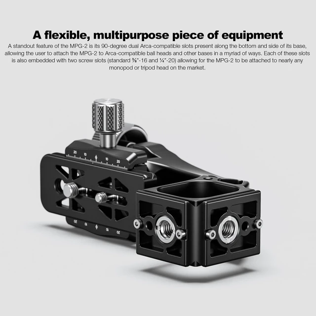 Alt view image 5 of 5 - Leofoto Monopod Gimbal Head for Camera, Professional Aluminum Alloy Tripod Head with Arca-Swiss Dovetail Quick Release Plate, 360 Panoramic Shooting for DSLR Camera Up to 48lbs/22kg (MPG-02L)