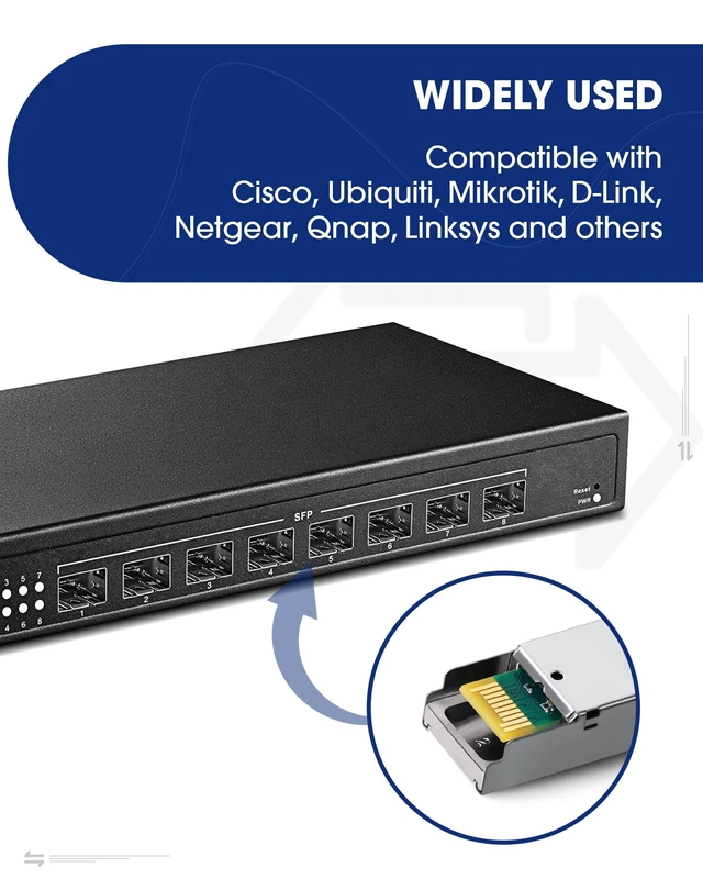 Alt view image 4 of 5 - Timaxk 4-Pack 1.25G SFP 1000Base-SX LC Multimode 850nm 550m Fiber Transceiver, Compatible with Cisco, Ubiquiti, Mikrotik, Meraki, Netgear, D-Link and More