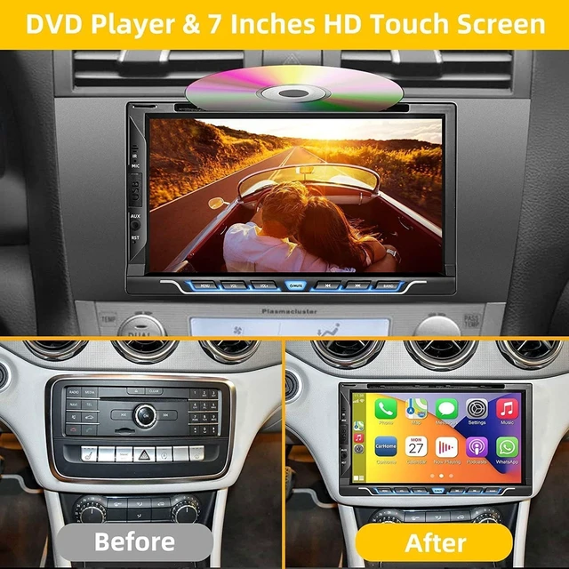 Alt view image 2 of 5 - 7Double Din Car Stereo Radio with Bluetooth Support CD/DVD Player