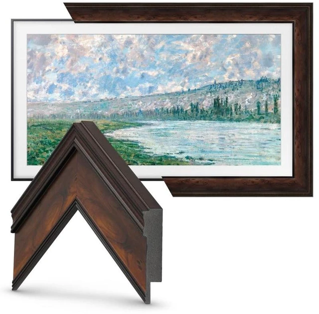 Alt view image 3 of 5 - Burlwood 50" Deco TV Frame for Samsung The Frame/Pro TVs