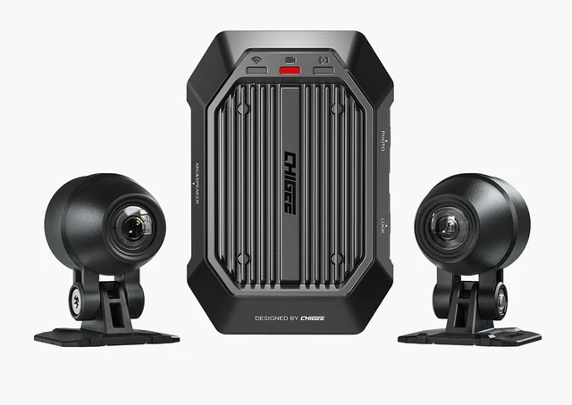 Main image of CHIGEE XR-1 Motorcycle Dash Cam Front and Rear Discreet Screen-Free Dual 1080P 60FPS Cameras, Auto Loop Recording, Voice Alerts, Parking Guard, Impact Lock, 5GHz Wi-Fi, IP69K Main Unit, IP68 Cameras