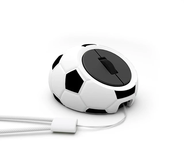 Main image of Whalices 52 Soccer Mini Wireless Mouse, 2.4G & Bluetooth Rechargeable Gift