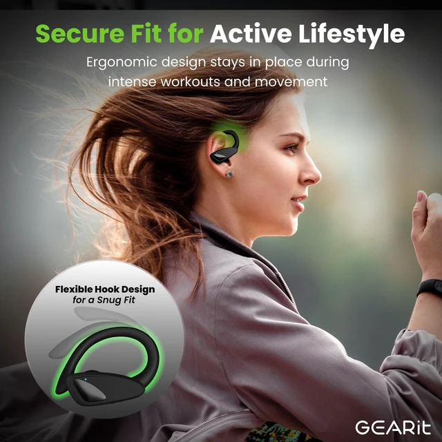 Alt view image 5 of 5 - GEARit Wireless Earbuds Noise Cancelling, IPX7 Waterproof Sport Ear Buds