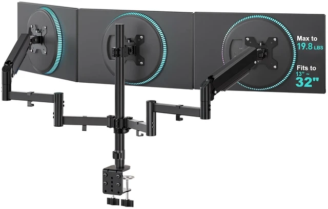 Main image of WALI Triple Monitor Mount for 13-32 inch Screens, up to 19.8 lbs per Arm