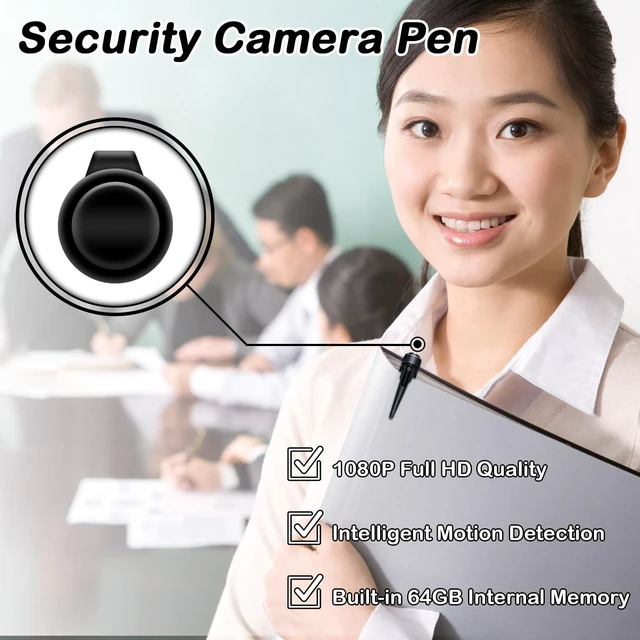 Alt view image 2 of 3 - Kiewn 64GB HD Portable Design Camera, Mini Body Camera with Motion Activated Recording, Compact Cam for Meeting, Lecture & Security, No WiFi Needed
