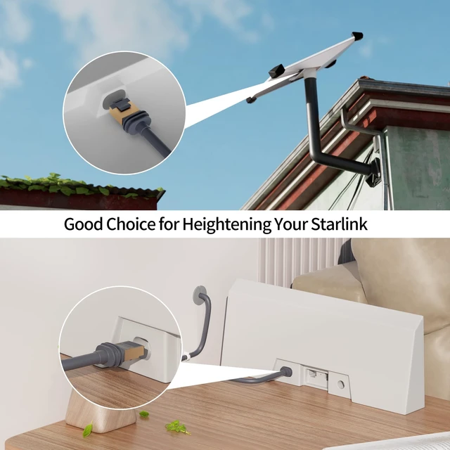 Alt view image 3 of 5 - Starlink Cable Gen 3 for Standard 4/4X/V5, 50FT/15M Waterproof Replacement