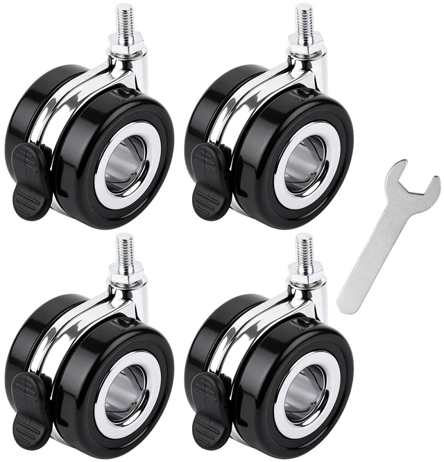 Main image of Waveshare HomeRack 2.5inch (60mm) Hollow Caster Wheel kit with Brake, Includes 4 Caster Wheels, Suitable for Devices with Standard M8 Threaded mounting Holes, 65kg Load Capacity per Wheel