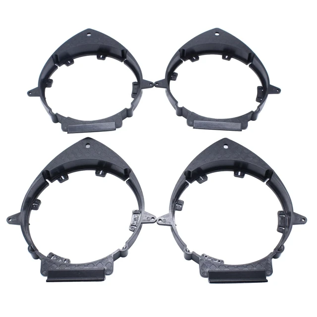 Alt view image 2 of 5 - 4 PCS/Set SHLPDFM Black 6.5" 6.75" Car Truck Front & Rear Door Speaker Mounting Adapter Brackets w/Speaker Wire Harness Connectors Compatible with Select GM GMC Vehicles