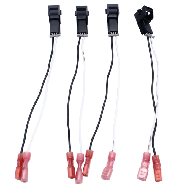 Alt view image 5 of 5 - 4 PCS/Set SHLPDFM Black 6.5" 6.75" Car Truck Front & Rear Door Speaker Mounting Adapter Brackets w/Speaker Wire Harness Connectors Compatible with Select GM GMC Vehicles