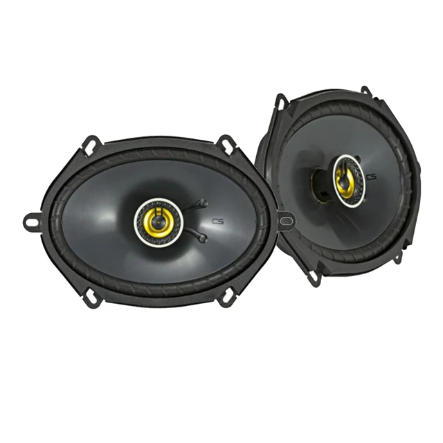 Alt view image 3 of 4 - Car Speaker Set Combo Of 2 Kicker 46CSC654 6.5" 600W 2-Way CS-Series Car Audio Speakers, 2 Kicker 46CSC684 6x8" 450W 2-Way Car Coaxial Stereo Speakers, Enrock 50 Foot 16-Gauge Speaker Wire