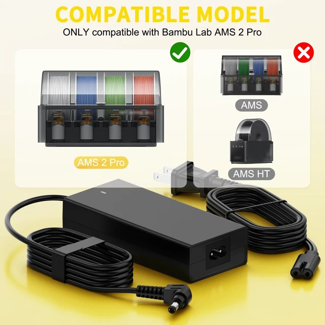 Alt view image 5 of 5 - NENASEW 24V 4A Power Supply Compatible with Bambu Lab AMS 2 Pro