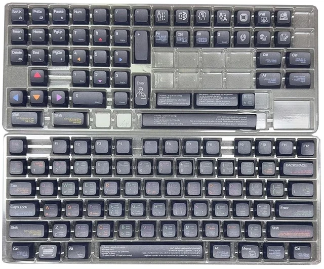 Main image of XAGMODSHN Programmer's XDA Profile Keycaps Heat Sublimated Black Finish PBT Keycap for Mechanical Boards Coding and Gaming