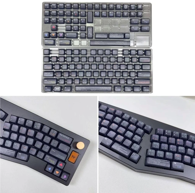 Alt view image 2 of 5 - XAGMODSHN Programmer's XDA Profile Keycaps Heat Sublimated Black Finish PBT Keycap for Mechanical Boards Coding and Gaming