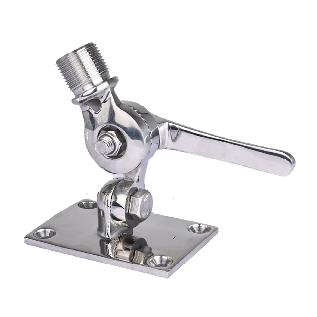 Alt view image 5 of 5 - NovelBee Marine VHF Antenna Mount,Adjustable Base Mounts Ratchet for Boat