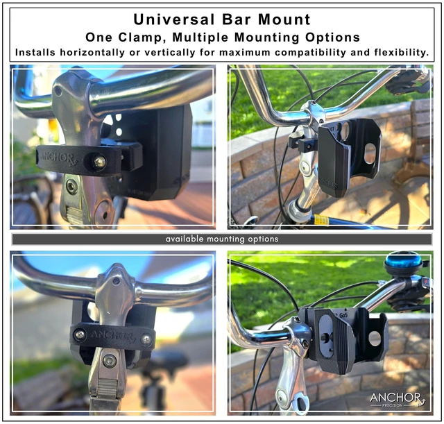 Alt view image 4 of 5 - ANCHOR Precision Bike Mount for JBL Go5 Bluetooth Speaker Friction Fit - Included Handlebar Clamp (Bar Sizes 3/4in to 2in), for Bikes, Golf Carts & Boats