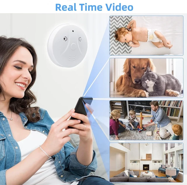 Alt view image 2 of 5 - 1080P HD Video Wireless Camera Home Security Smoke Detector Hidden Camera