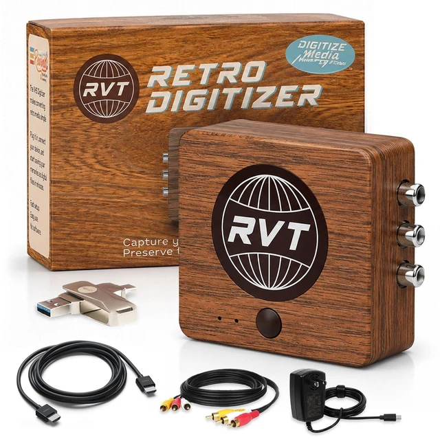 Main image of RVT VHS to Digital Converter Starter Kit with 32GB USB HDMI & RCA Cables