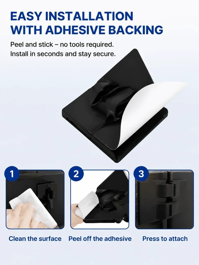 Alt view image 3 of 5 - Monitor Alignment Connectors with Adhesive, Multi Screen Alignment Clips for Triple Monitor Setup, 6pcs